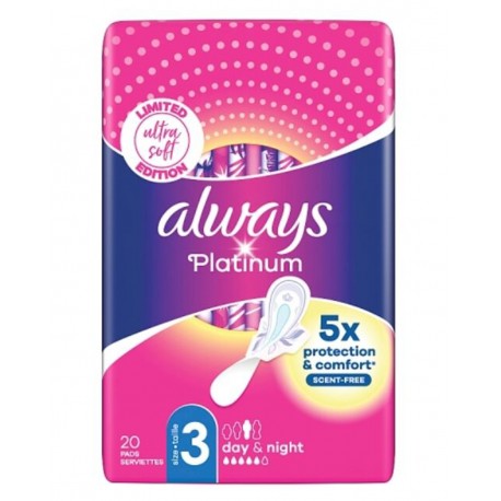ALWAYS PLATINUM JOUR ET NUIT AVEC AILLES 20PCS