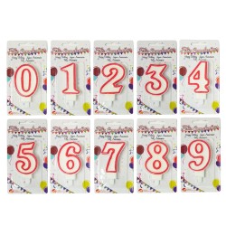 BOUGIE ANNIVERSAIRE NUMÉRO 0 à 9