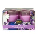 BOUGIE EN VERRE x2 PARFUM LAVANDE