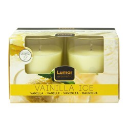 BOUGIE EN VERRE x2 PARFUM VANILLE