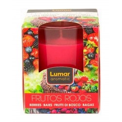 BOUGIE EN VERRE PARFUM FRUIT ROUGE