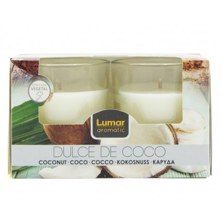 BOUGIE EN VERRE x2 PARFUM COCO