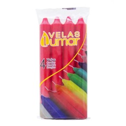 BOUGIE CHANDELLE ROUGE X4