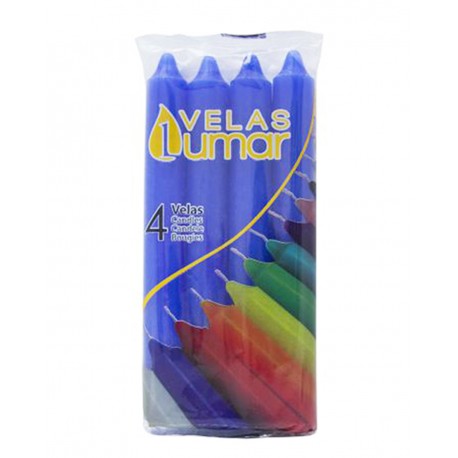 BOUGIE CHANDELLE X 4 BLEU