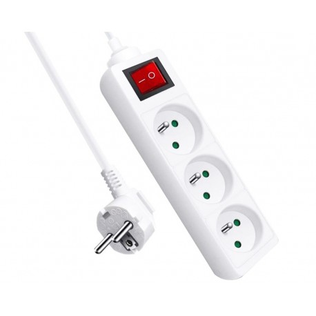 MULTIPRISE BLOC 3 PRISE + INTERRUPTEUR