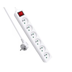 MULTIPRISE BLOC 6 PRISE + INTERRUPTEUR