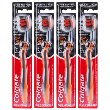 COLGATE BROSSE A DENT x1 ZIGZAG CHARBON DE BOIS