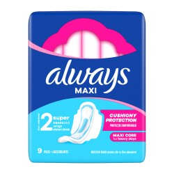 ALWAYS SERVIETTE HYGIENIQUE MAXI 9PADS