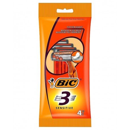 BIC RASOIR 3 LAME SENSITIVE X4
