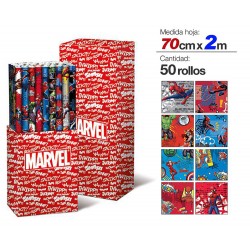 CRISCOLOR ROULEAU PAPIER CADEAU MARVEL ASSORTIMENT 0.7X2M