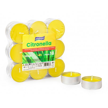 AMAHOGAR BOUGIE CITRONNELLE 18PCS