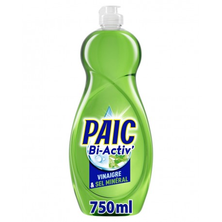 PAIC LIQUIDE VAISSELLE VINAIGRE ET SEL MINERAUX 750ML
