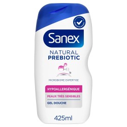 SANEX GEL DOUCHE 425ML NATURAL PREBIOTIC HYPOALLERGENIQUE