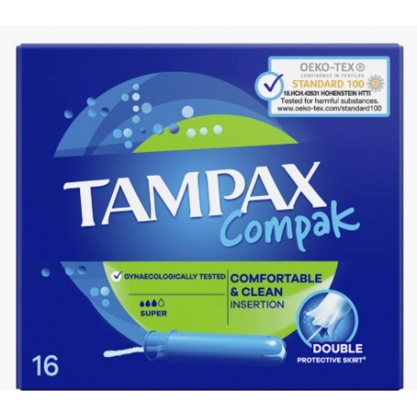 TAMPAX COMPAK REGULAR 16PCS EXP 05-2030
