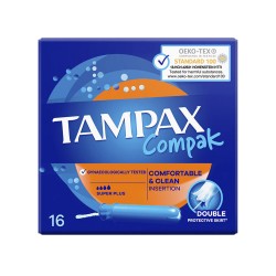 TAMPAX COMPAK SUPER PLUS 16PCS EXP 05-2030