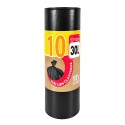SAC POUBELLE NOIR 10SAC x 30ML 50X55CM AVEC LIENS