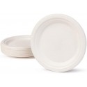 ASSIETTE PLATE EN FIBRE DE CANNE 10 PCS 22,5CM Ø