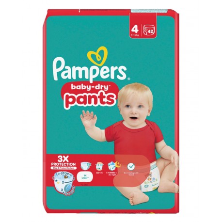 PAMPERS COUCHE BEBE 9-15KG 42PCS