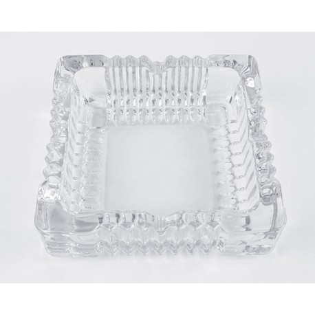 CENDRIER EN VERRE CARRE