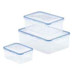 SET DE 3 BOÎTES RECTANGULAIRE DE CONSERVATION 200/425/840ML