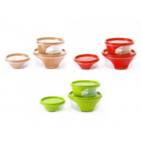 SET DE 3 BOÎTES RONDE DE CONSERVATION 250/450/760ML