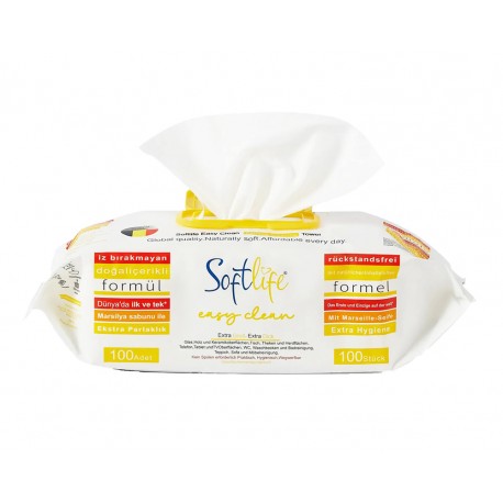 SOFTLIFE LINGETTES MULTI SURFACE 100PCS SAVON DE MARSEILLE