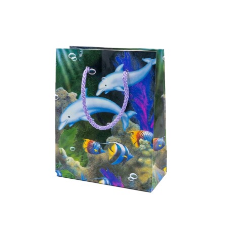 SAC CADEAUX DAUPHIN 12+6X15CM